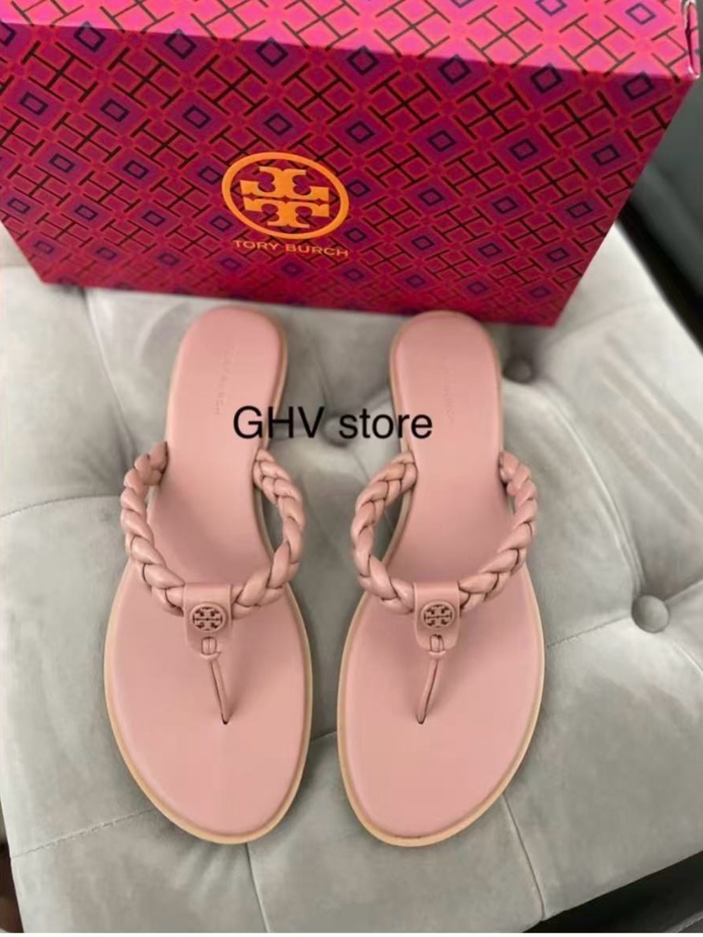 Tory Burch Braided Benton Thong Sandal